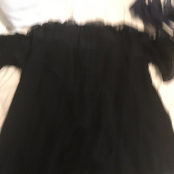 kate spade black white detail top blouse small - Picture 5 of 6